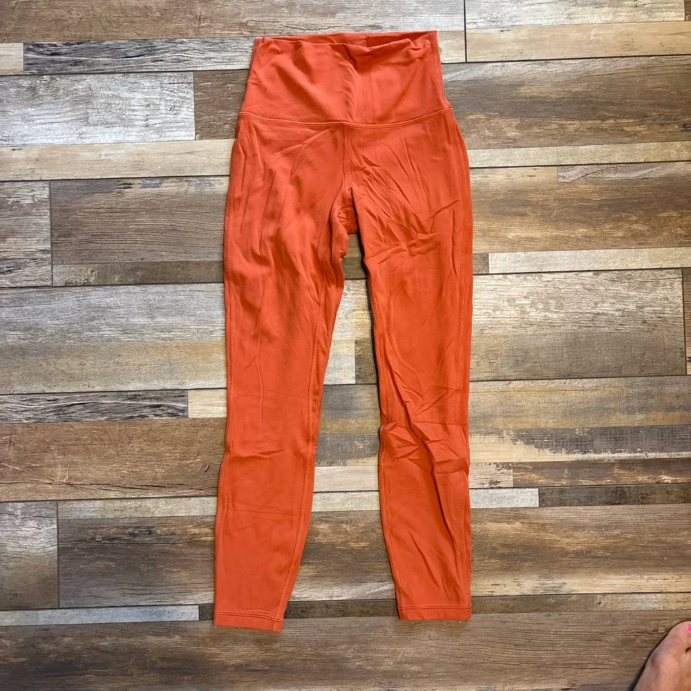 Lululemon High-Waist Orange Leggings
